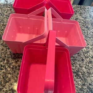 Set of 5 Pink Easter Storage Baskets
